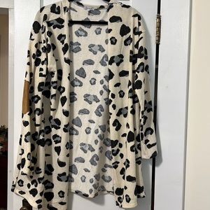 White Birch leopard cardigan